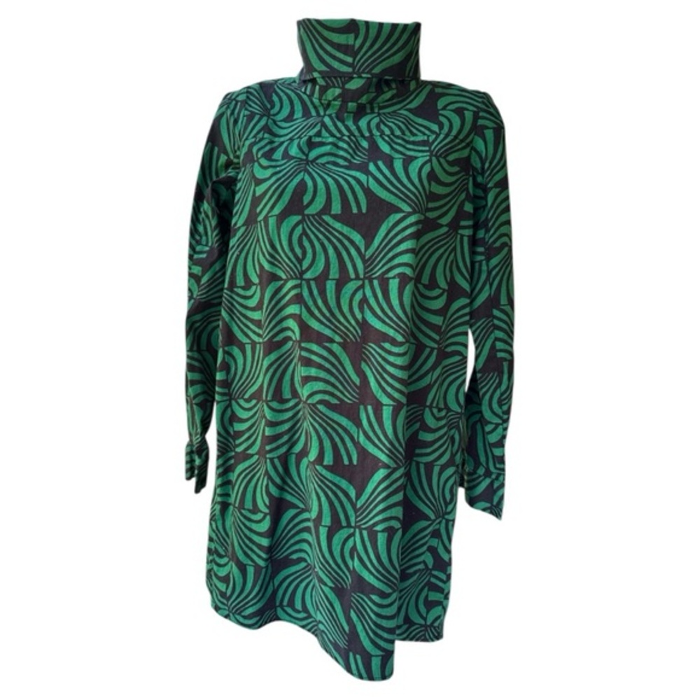 Zara Green Patterned Women's Dress XL